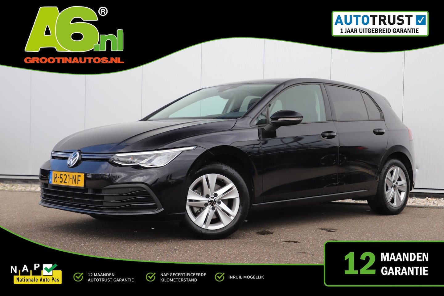Volkswagen Golf - 1.0 TSI Life Virtual Navigatie Achteruitrijcamera Carplay Android Adaptive Cruise Parkeers - AutoWereld.nl