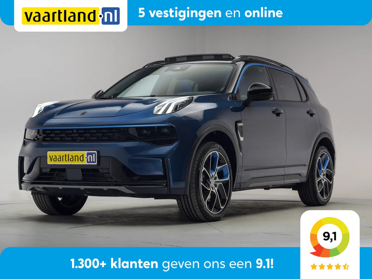 Lynk & Co 01 - 1.5 PHEV MY23 6,6kWh Blauw [ Zwarte hemel Pano Navi ] - AutoWereld.nl