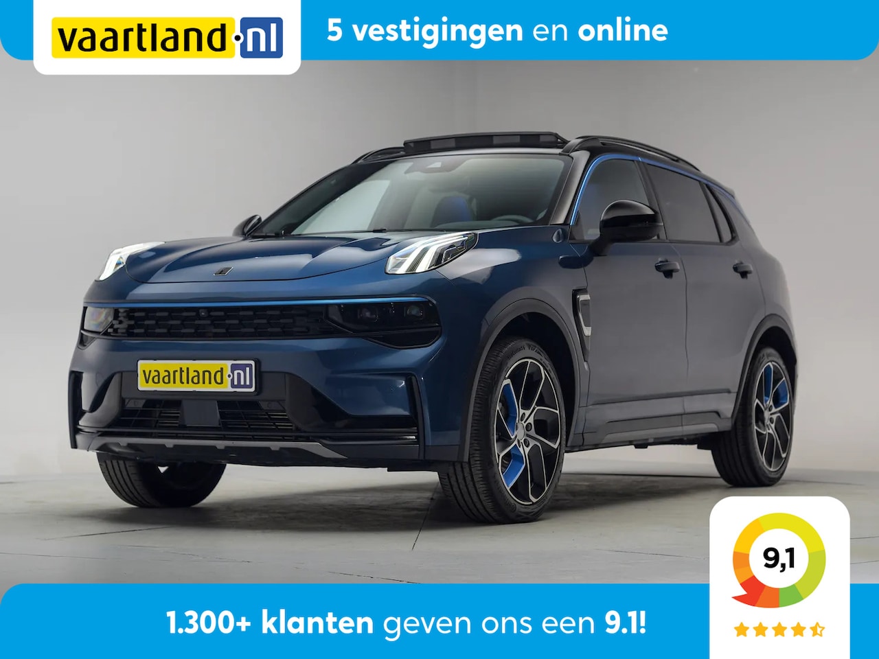 Lynk & Co 01 - 1.5 PHEV MY23 6,6kWh Blauw [ Zwarte hemel Pano Navi ] - AutoWereld.nl