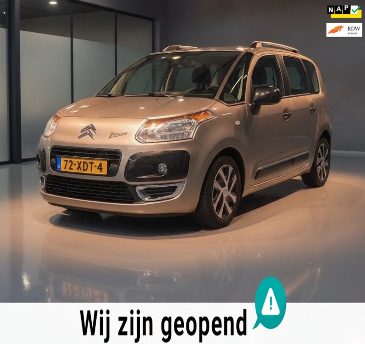 Citroën C3 Picasso - 1.4 VTi Collection-1 jaar apk-airco-elek ramen - AutoWereld.nl
