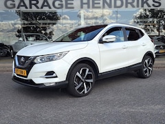 Nissan Qashqai - 1.2 Tekna + | Pano | Trekhaak | NAP | Leder | 360Cam | Navi | Climate | LED | Onderhoudshi