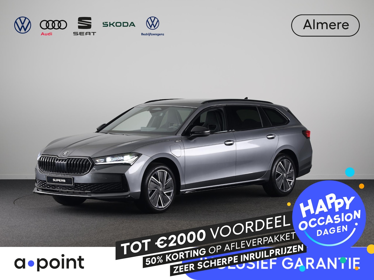 Skoda Superb Combi - Sportline Business PHEV 1.5 TSI 204 pk 6 versn. DSG | Panoramadak | Trekhaak wegklapbaar - AutoWereld.nl