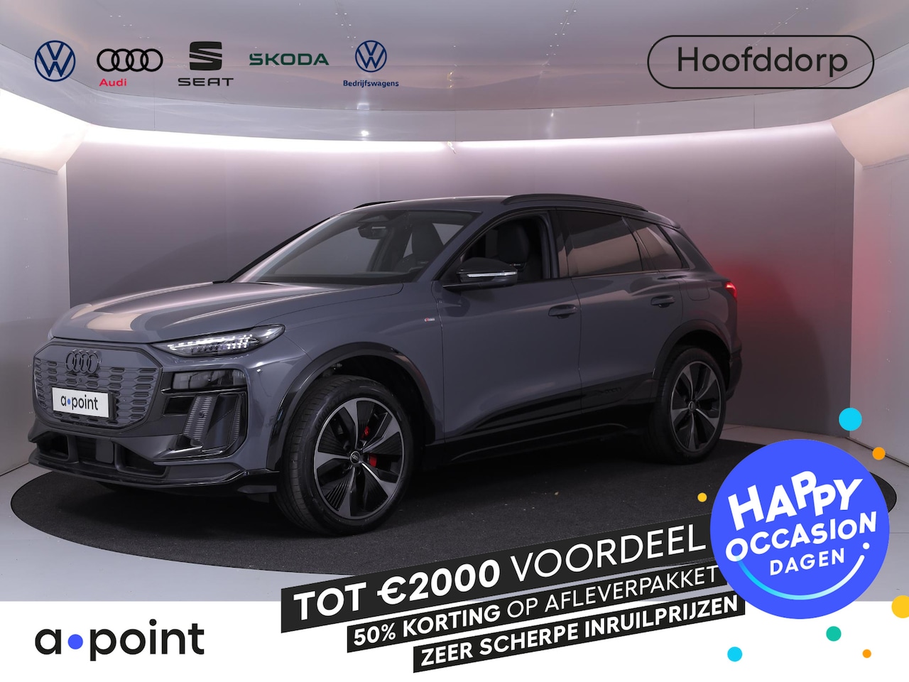 Audi Q6 e-tron - S edition quattro 100 kWh | Private lease vanaf €1334 | 385pk | Panoramadak | Luchtvering - AutoWereld.nl