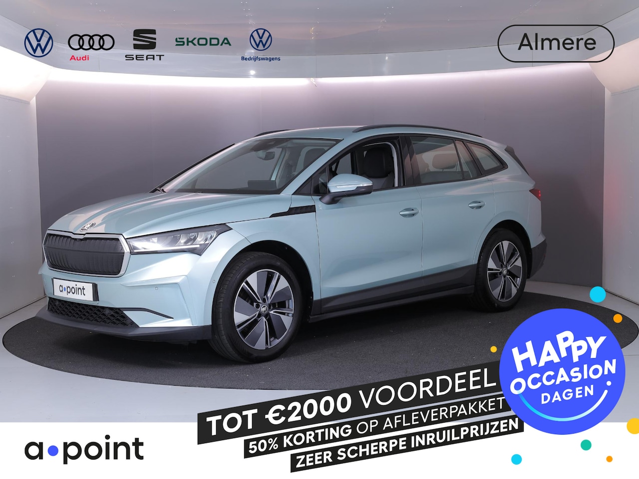 Skoda Enyaq iV - 60 180 pk | SOH 9127% | Navigatie | Parkeersensoren (Park assist) | Autom. airco (3 zones) - AutoWereld.nl