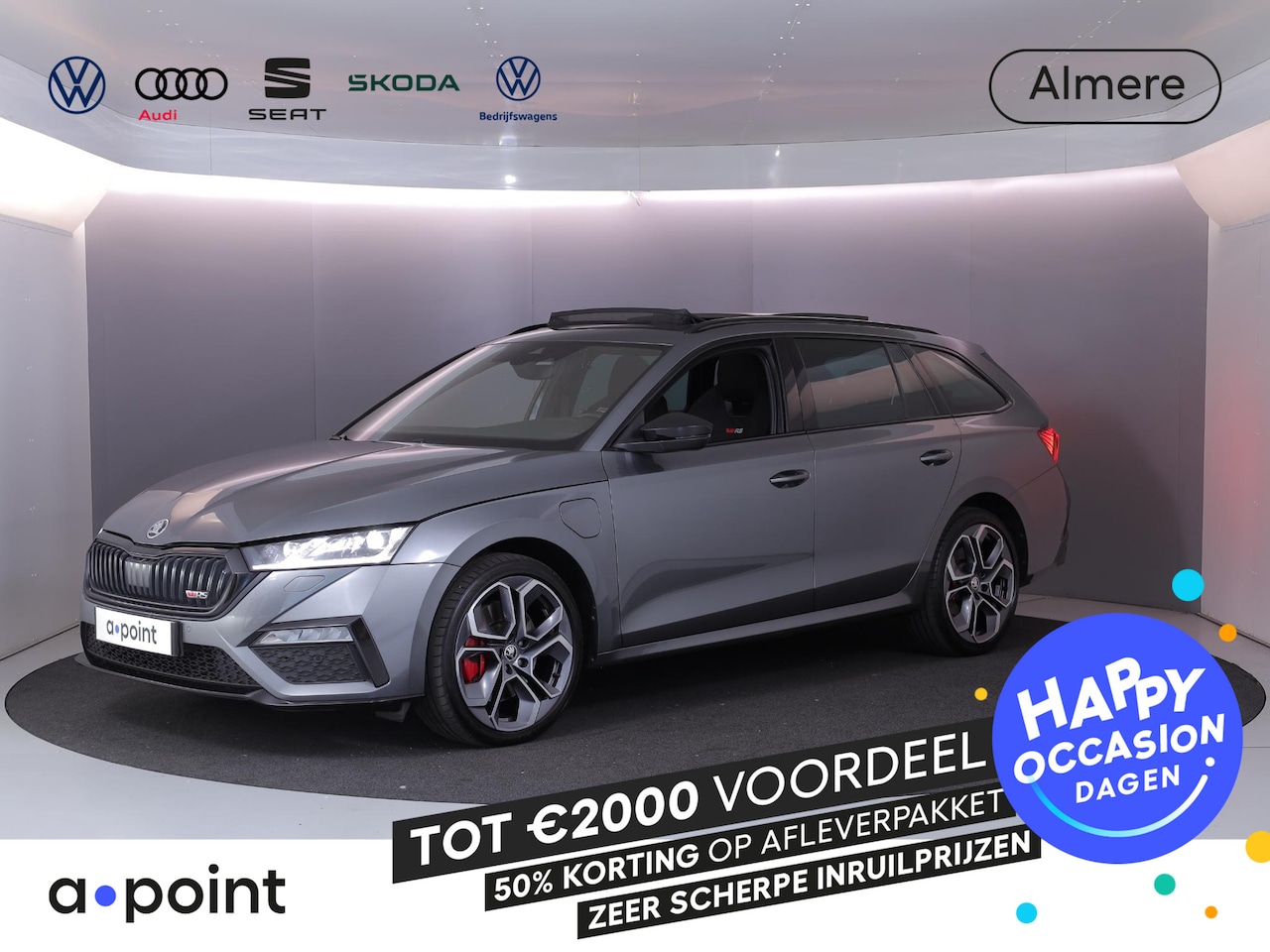 Skoda Octavia Combi - 1.4 TSI RS iV PHEV Business 245 pk Automaat | Navigatie | Panoramadak | Parkeersensoren | - AutoWereld.nl