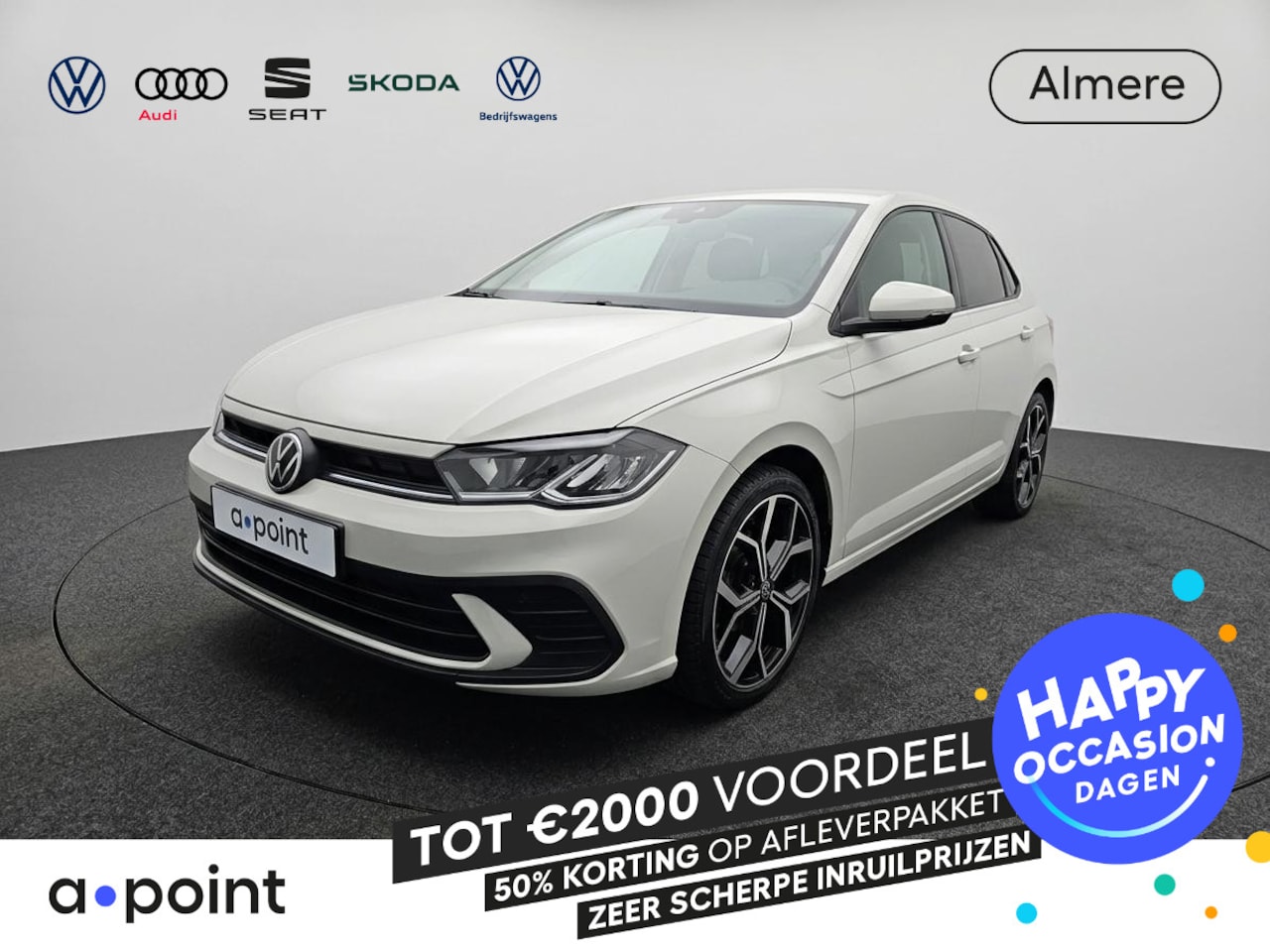 Volkswagen Polo - 1.0 MPI Polo Apple Carplay of Android Auto / Airco / Lederen bekleding / 18 inch LM Velgen - AutoWereld.nl