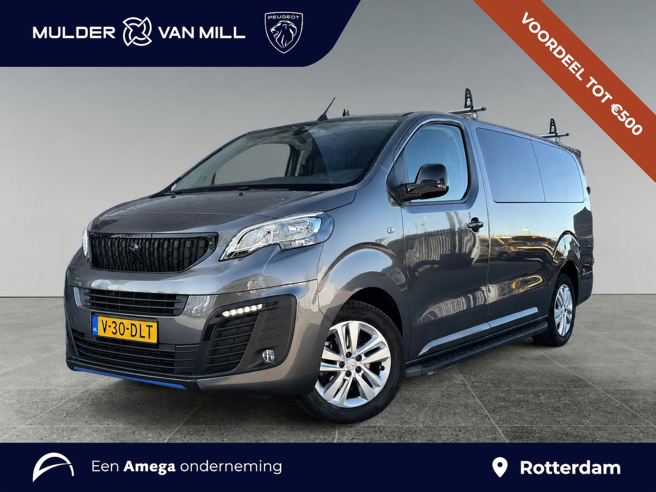 Peugeot Expert - L3 Long Asphalt 2.0 BlueHDi 180pk EAT8 | GLASS LOOK | OMVORMER | LEDER | BETIMMERING | ADA - AutoWereld.nl