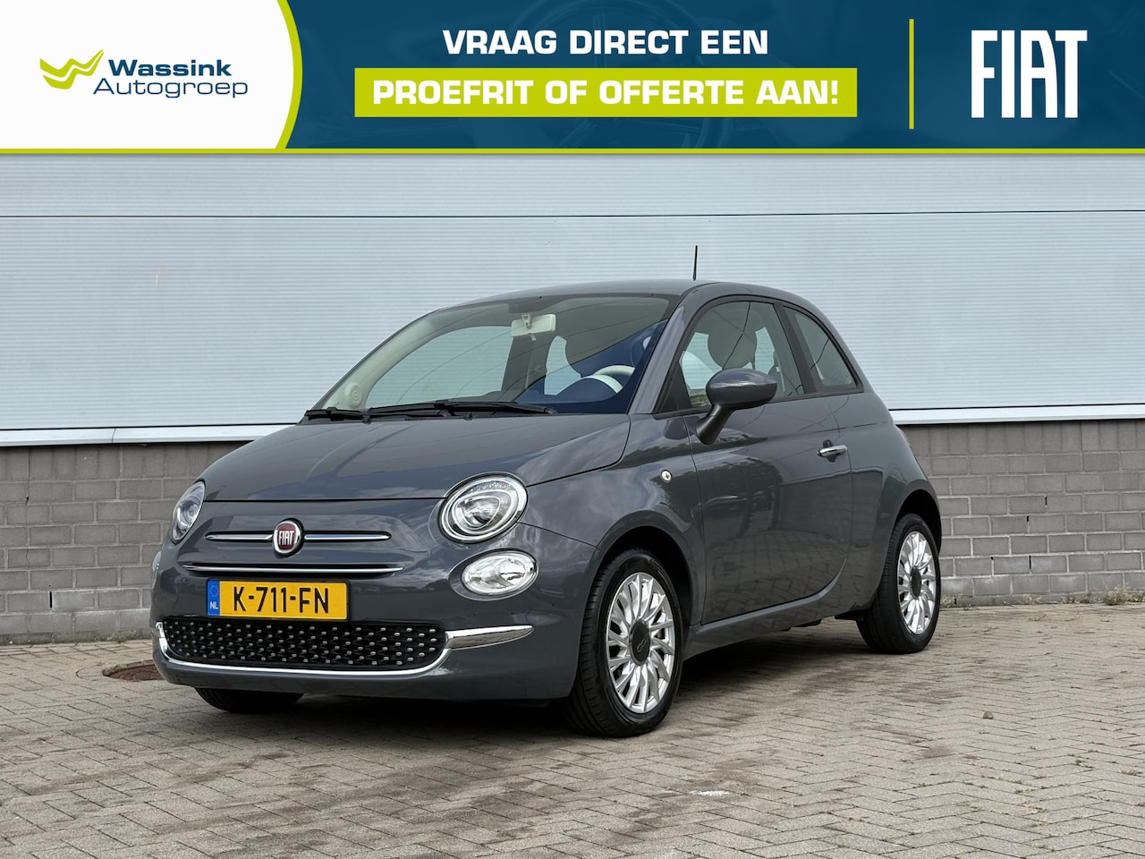 Fiat 500 - 1.0 Hybrid Lounge | Airco | Apple Carplay/Android Auto | LM Velgen - AutoWereld.nl