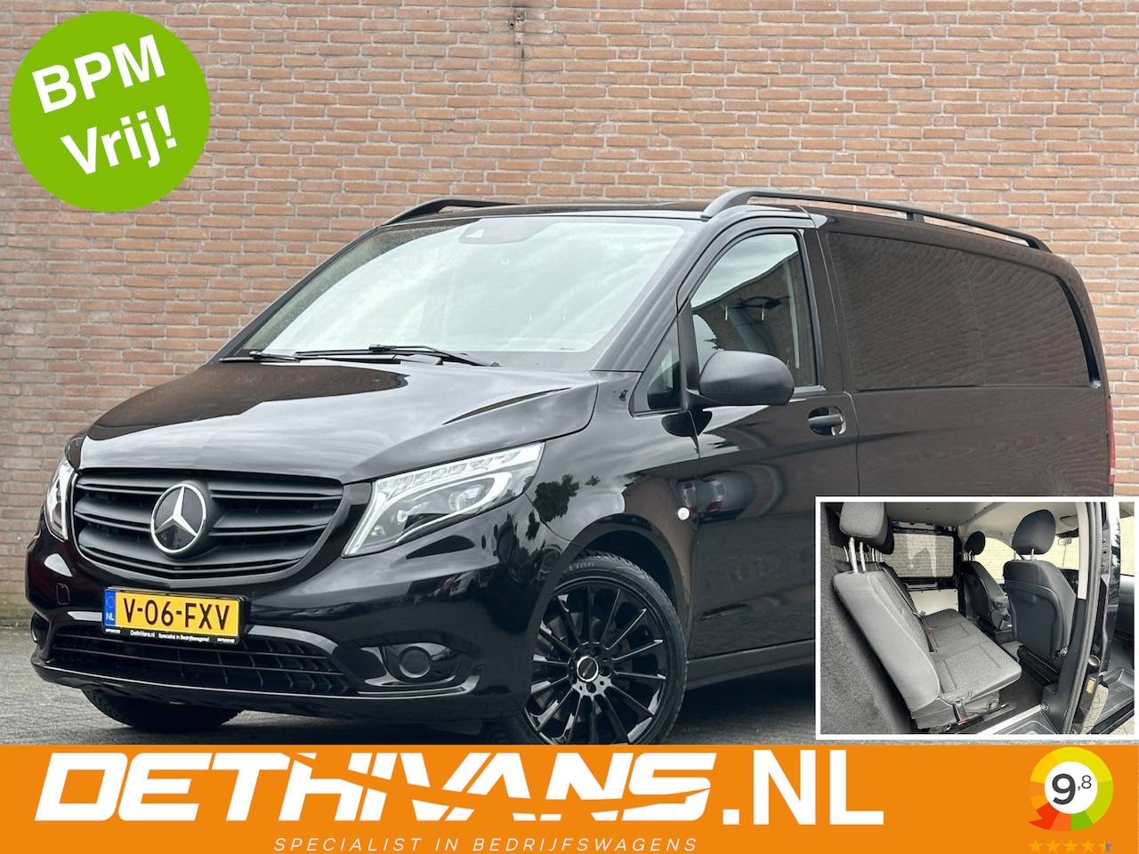 Mercedes-Benz Vito - 119CDI 190PK Lang Dubbelcabine / LED / 2.500KG Trekhaak - AutoWereld.nl