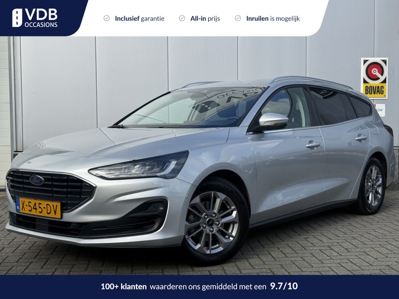 Ford Focus Wagon - 1.0 EBH Titanium | Trekhaak | Led | Navi | Carplay | Camera - AutoWereld.nl