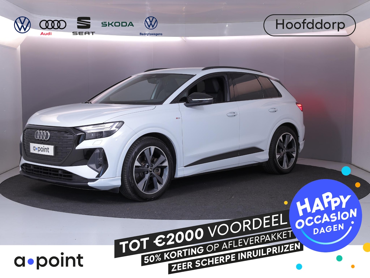 Audi Q4 e-tron - 50 quattro Launch edition S Competition 77 kWh 299 pk | Navigatie | Warmtepomp | Trekhaak - AutoWereld.nl