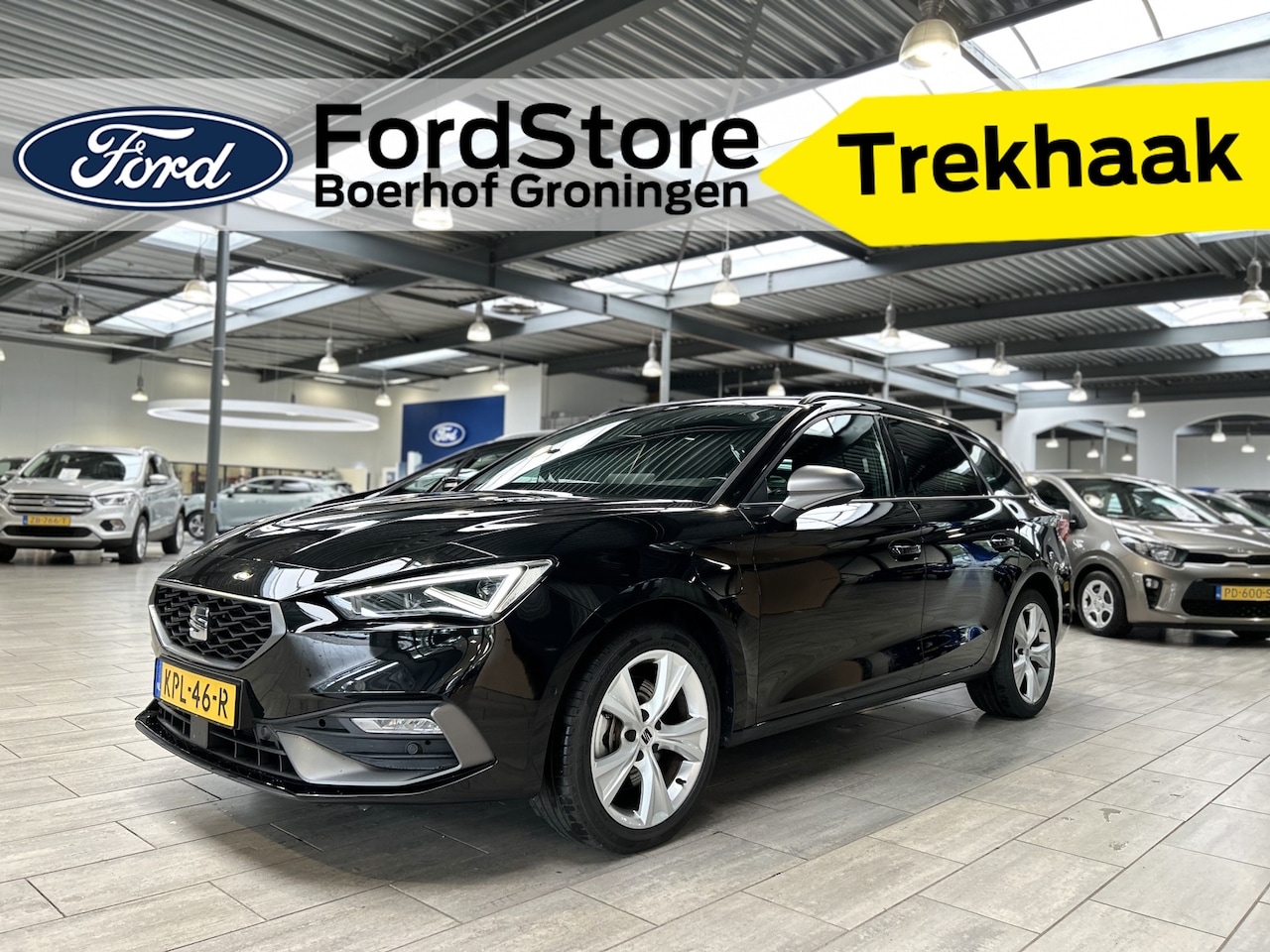 SEAT Leon Sportstourer - 1.5 TSI e-Hybrid 204pk FR Business PHEV | Trekhaak | Stoel- en stuurwiel verwarming | Adap - AutoWereld.nl