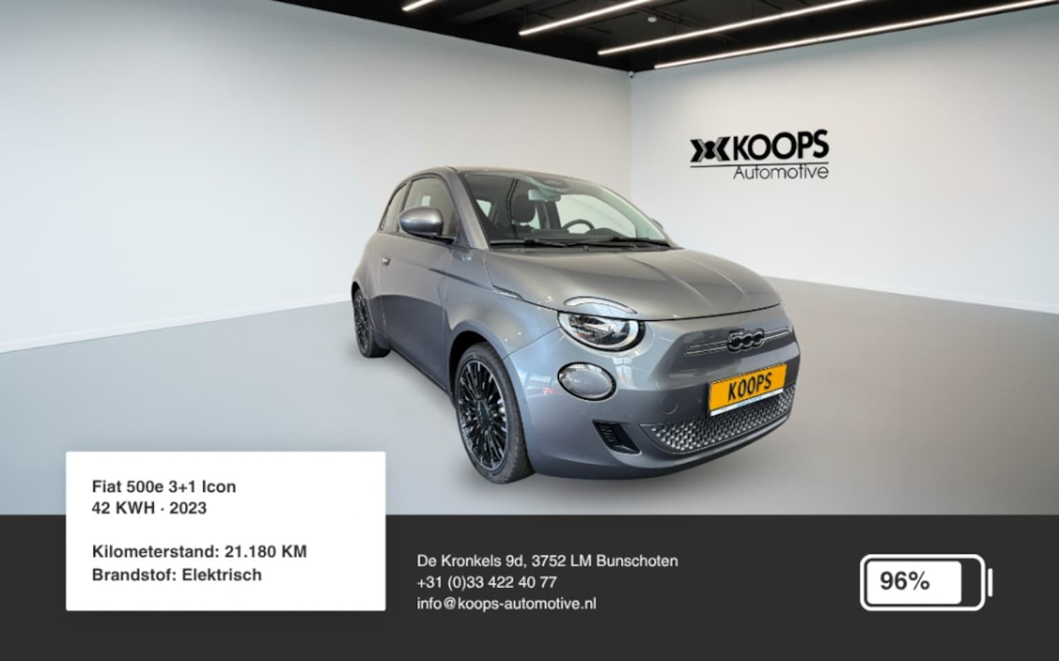 Fiat 500e - 3+1 Icon 42KWH SOH 96% | Camera | Stoelverwarming | Carplay - AutoWereld.nl