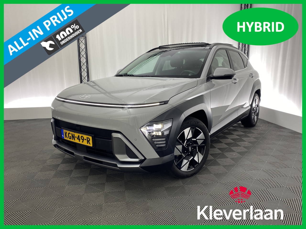 Hyundai Kona - 1.6 GDI HEV Premium Sky | Pano dak | Leer | Apple carplay | Stoelverwarming en koeling | A - AutoWereld.nl