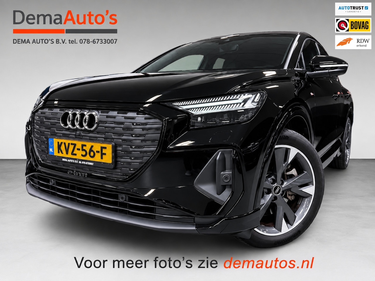 Audi Q4 Sportback e-tron - 40 S EDITION 3X S-LINE RS-STOELEN PANO/NAVI/LEDER/CAM/DAB/CARPLAY/ADAPT-CRUISE/// - AutoWereld.nl