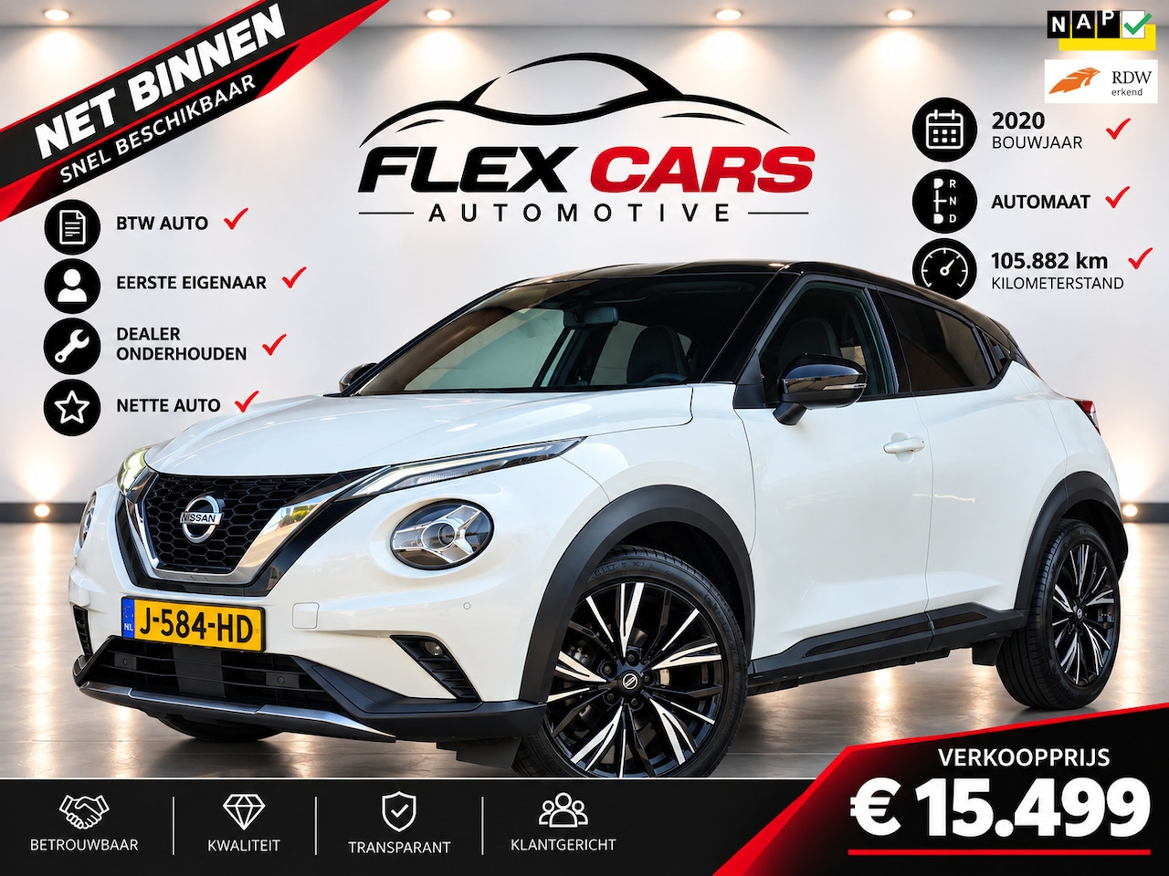 Nissan Juke - 1.0 DIG-T N-Design|Achteruitrijcamera|Btw-Auto|Eerste Eigenaar|Flippers - AutoWereld.nl