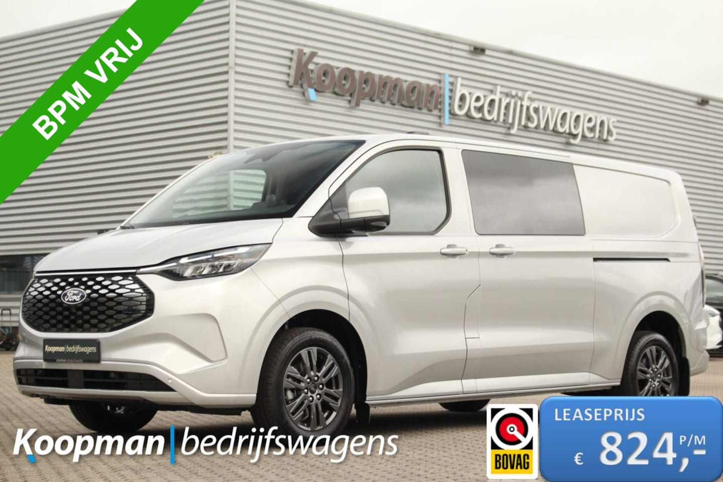 Ford Transit Custom - E-Transit 320 L2H1 Limited DC | 71 kWh | 160kW/218pk | Driver Assist | Pro Power | Adap. C - AutoWereld.nl