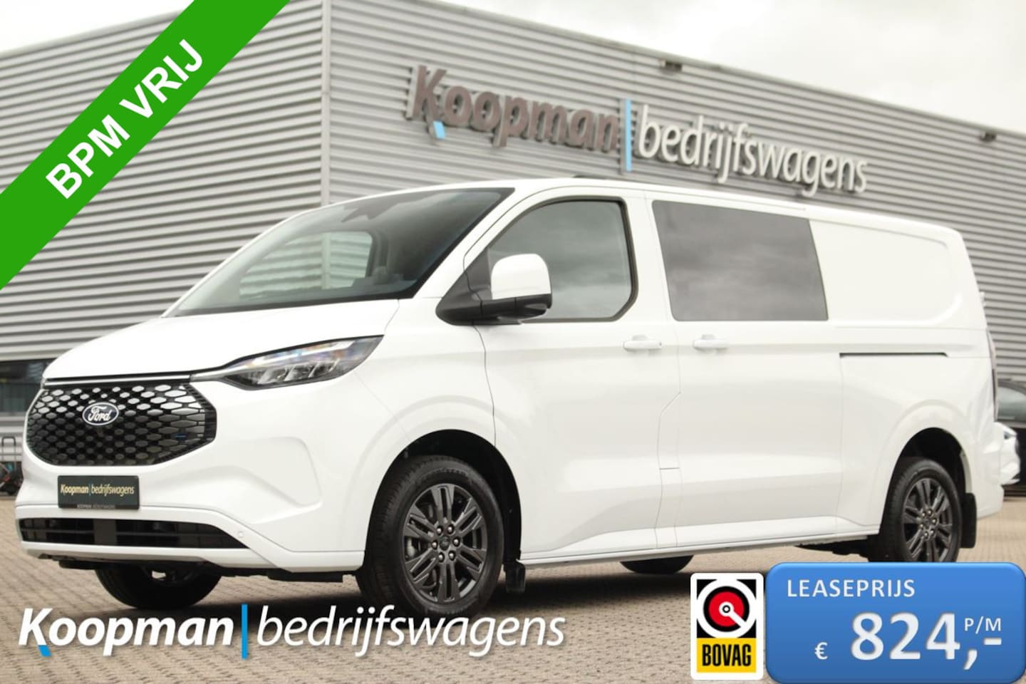 Ford Transit Custom - E-Transit 320 L2H1 Limited DC | 71 kWh | 160kW/218pk | Driver Assist | Pro Power | Adap. C - AutoWereld.nl