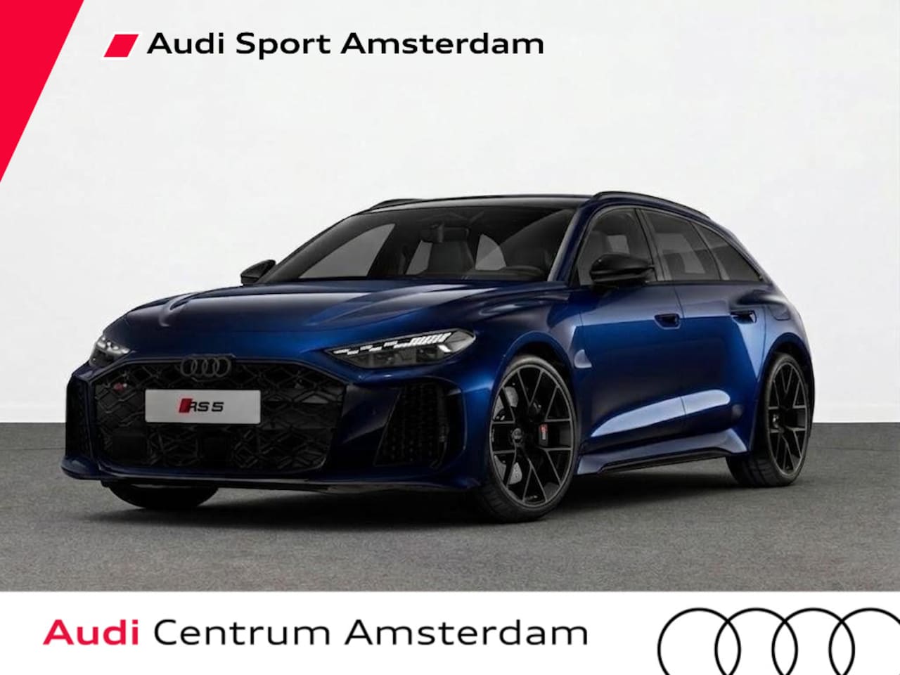 Audi RS5 - Avant e-hybrid 470 kW/639 pk | Audi Sportpakket | Mugelloblau Perl | Panorama-glasdak | He - AutoWereld.nl