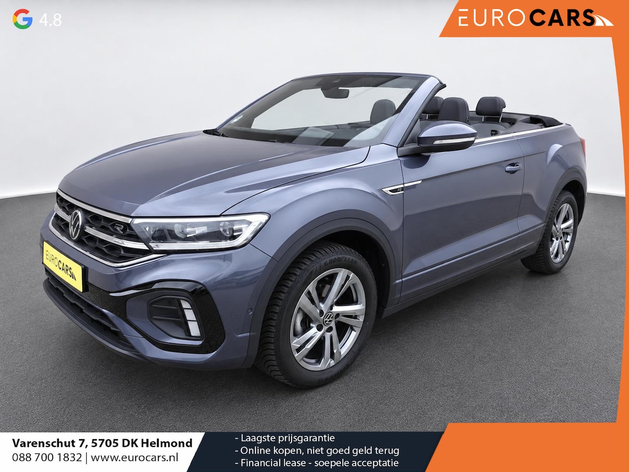 Volkswagen T-Roc Cabrio - 1.5 TSI 150pk DSG R-Line Navigatie Apple Carplay / Android Auto Parkeersensoren Camera Ada - AutoWereld.nl