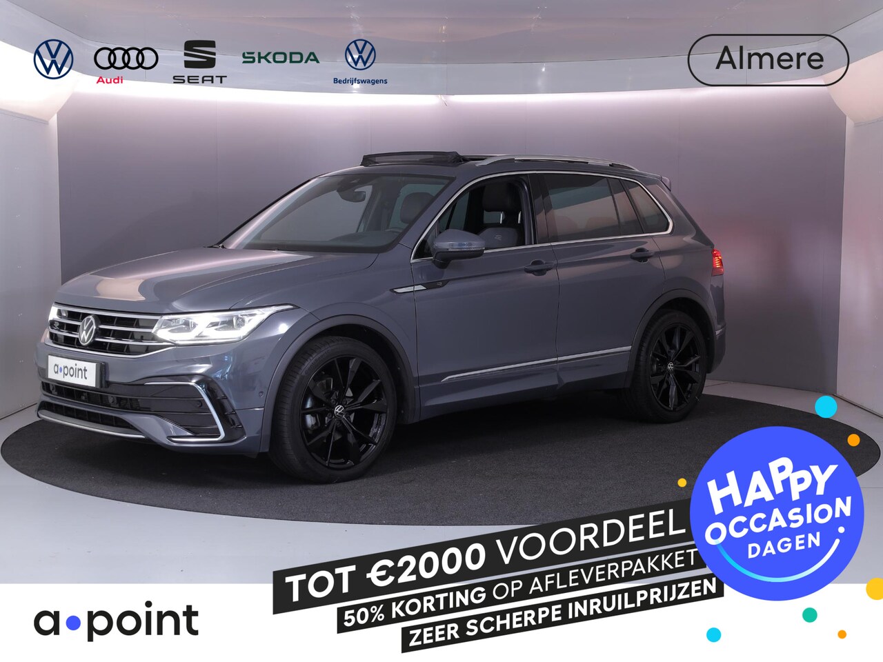 Volkswagen Tiguan - 1.5 TSI R-Line Business 150 pk Automaat (DSG) | Navigatie | Panoramadak | Parkeersensoren - AutoWereld.nl
