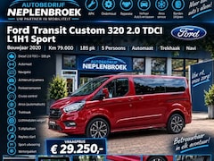 Ford Transit Custom - 320 2.0 TDCI L1H1 Sport AUT. Sport | 185pk | 5 Pers. | Winterpakket | Navi | Clima | Treha