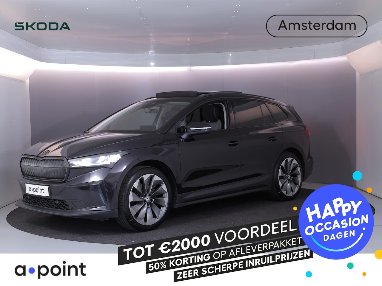 Skoda Enyaq iV - 60 180 pk | Navigatie | Warmtepomp | Panoramadak | Parkeersensoren achter | Climate pakket - AutoWereld.nl