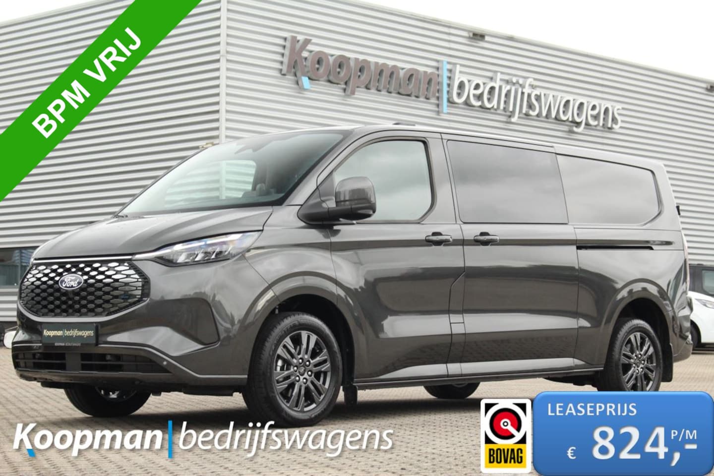 Ford Transit Custom - E-Transit 320 L2H1 Limited DC | 71 kWh | 160kW/218pk | Driver Assist | Pro Power | Adap. C - AutoWereld.nl