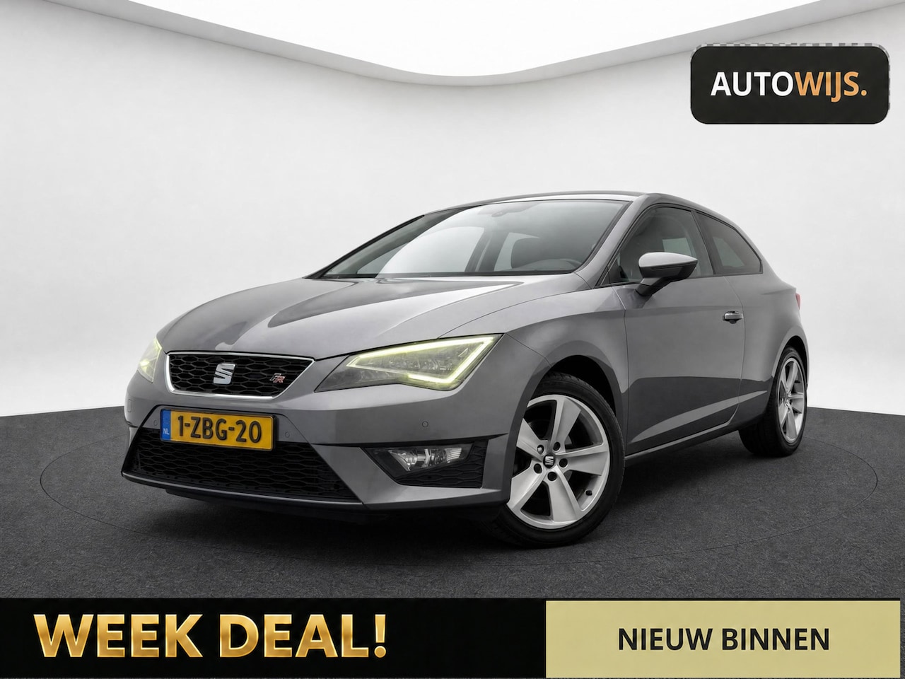 SEAT Leon SC - 2.0 TDI FR Business|AUT|FR|LED|NAVI|PDC|LM-VELG - AutoWereld.nl
