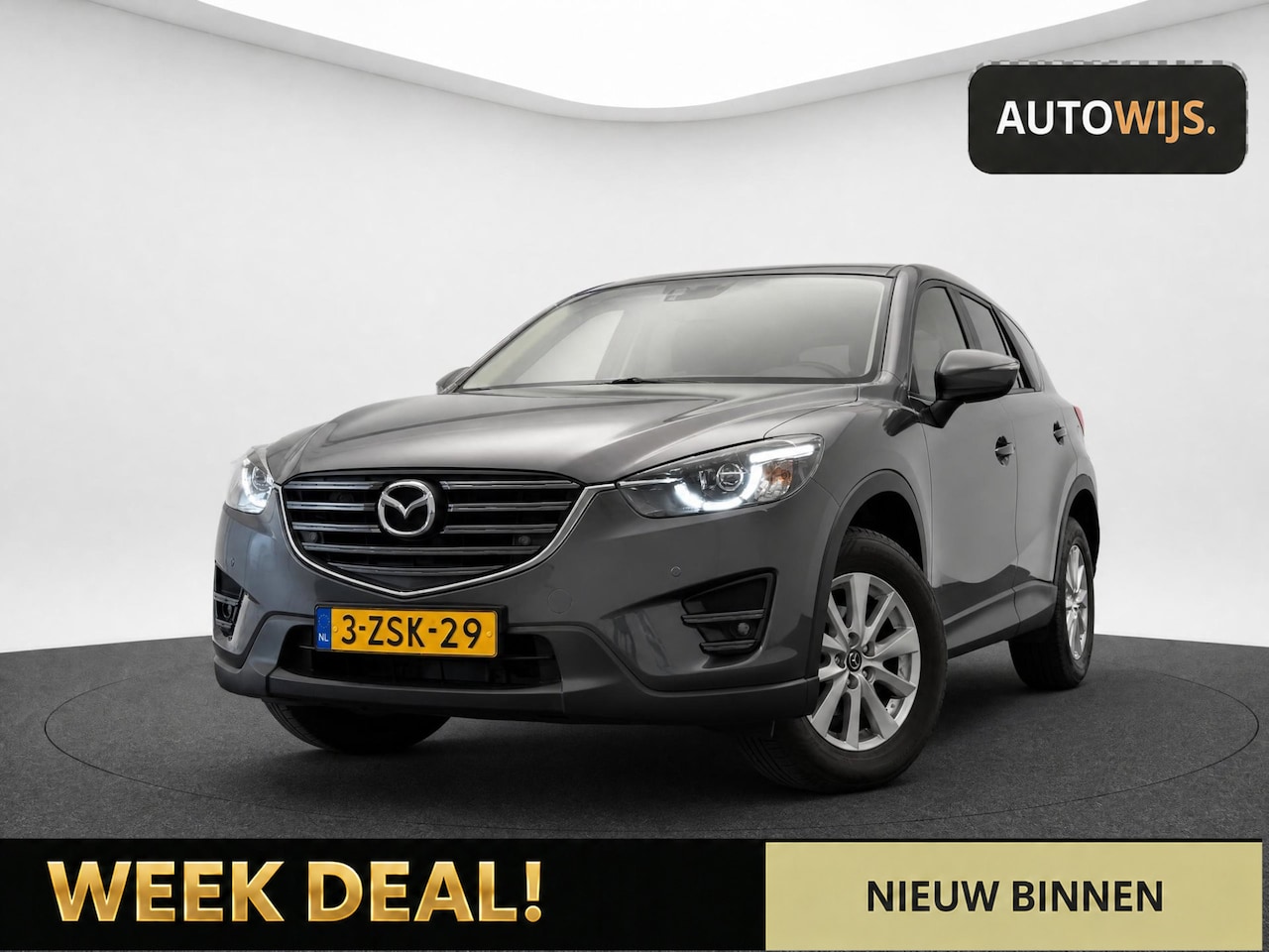 Mazda CX-5 - 2.0 SkyActiv-G 165 Skylease GT 2WD|LEDER|AUT|LED|CRUISE|BOSE|ELEKSTOELEN - AutoWereld.nl