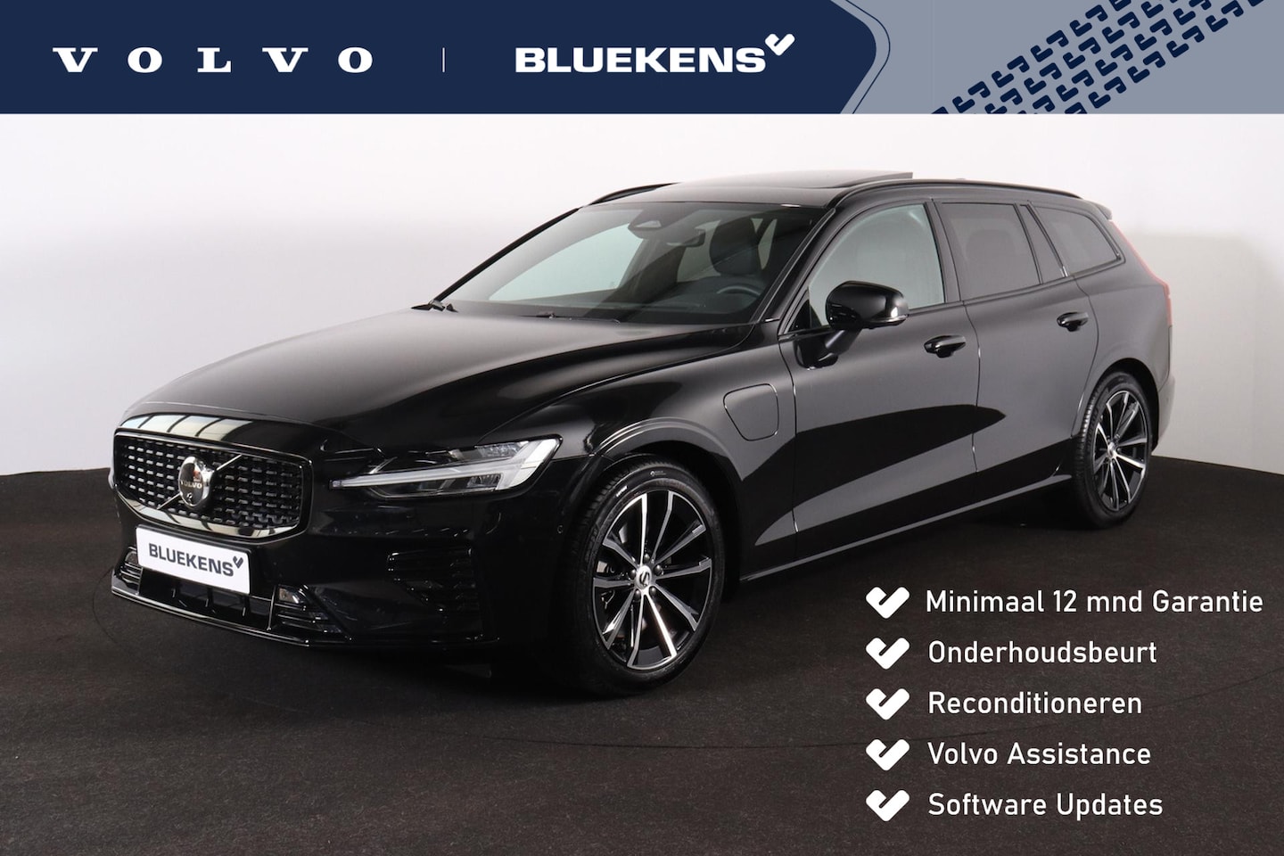Volvo V60 - T8 Recharge AWD Plus Dark - Panorama/schuifdak - IntelliSafe Assist & Surround - 360º Came - AutoWereld.nl