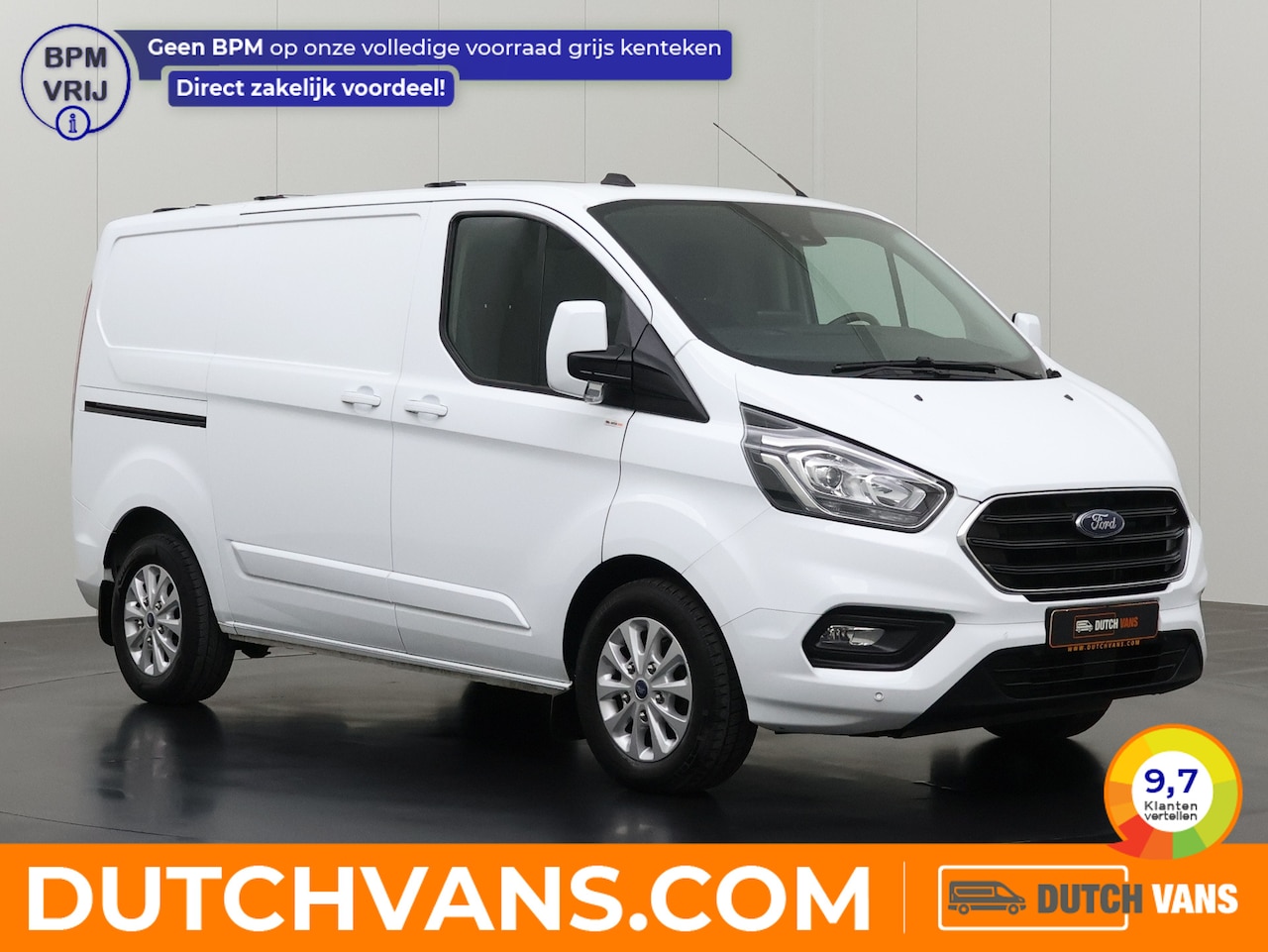 Ford Transit Custom - 2.0TDCi 170PK Automaat Lang Limited | Dakdragers | Multimedia | Camera | 3-Zits | Trekhaak - AutoWereld.nl