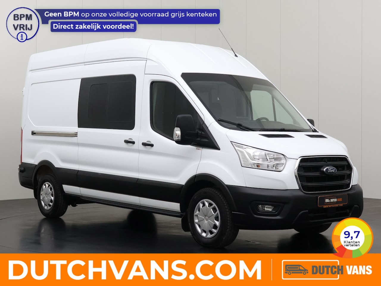 Ford Transit - 2.0TDCi 130PK Dubbele Cabine L3H3 | Standkachel | Navigatie | Camera | Multimedia | Airco - AutoWereld.nl