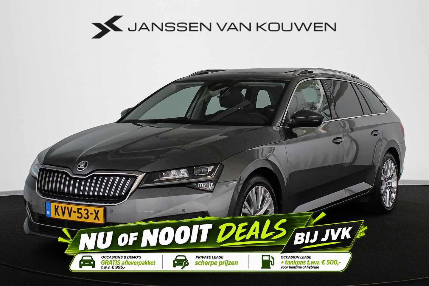 Skoda Superb Combi - 1.4 TSI iV Style Panoramadak Matrix LED Memory Virtual Cockpit - AutoWereld.nl