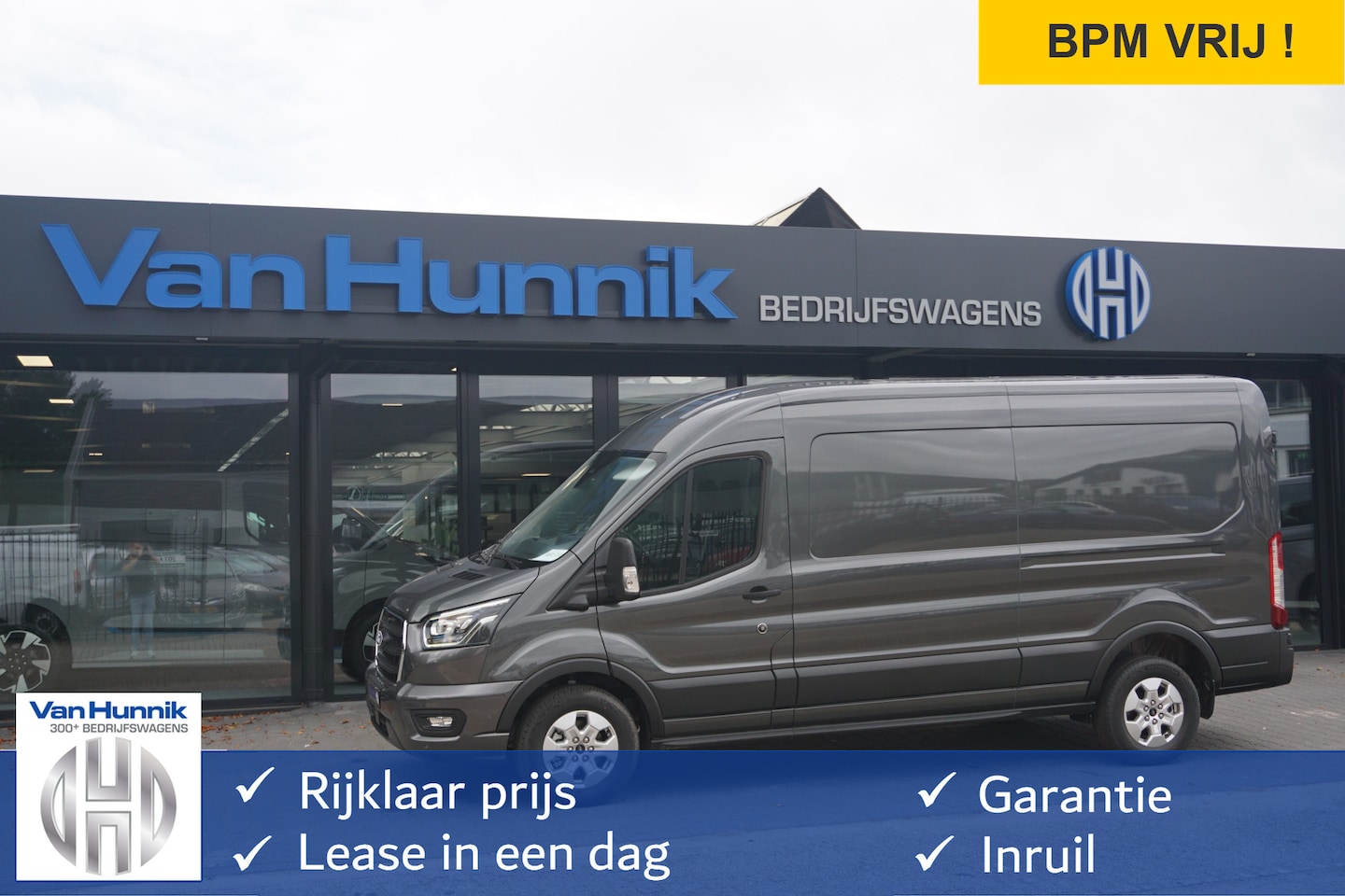 Ford Transit - 350L L3H2 Limited AUT-8 165PK BPM VRIJ Navi, Adap. Cruise, 360° Cam, Trekhaak!! NR. 225 - AutoWereld.nl