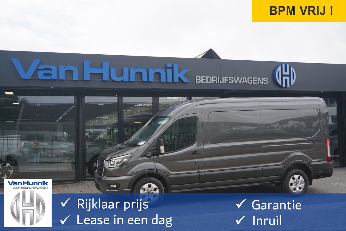 Ford Transit - 350L L3H2 Limited AUT-8 165PK BPM VRIJ Navi, Adap. Cruise, 360° Cam, Trekhaak, Xenon!! NR. - AutoWereld.nl