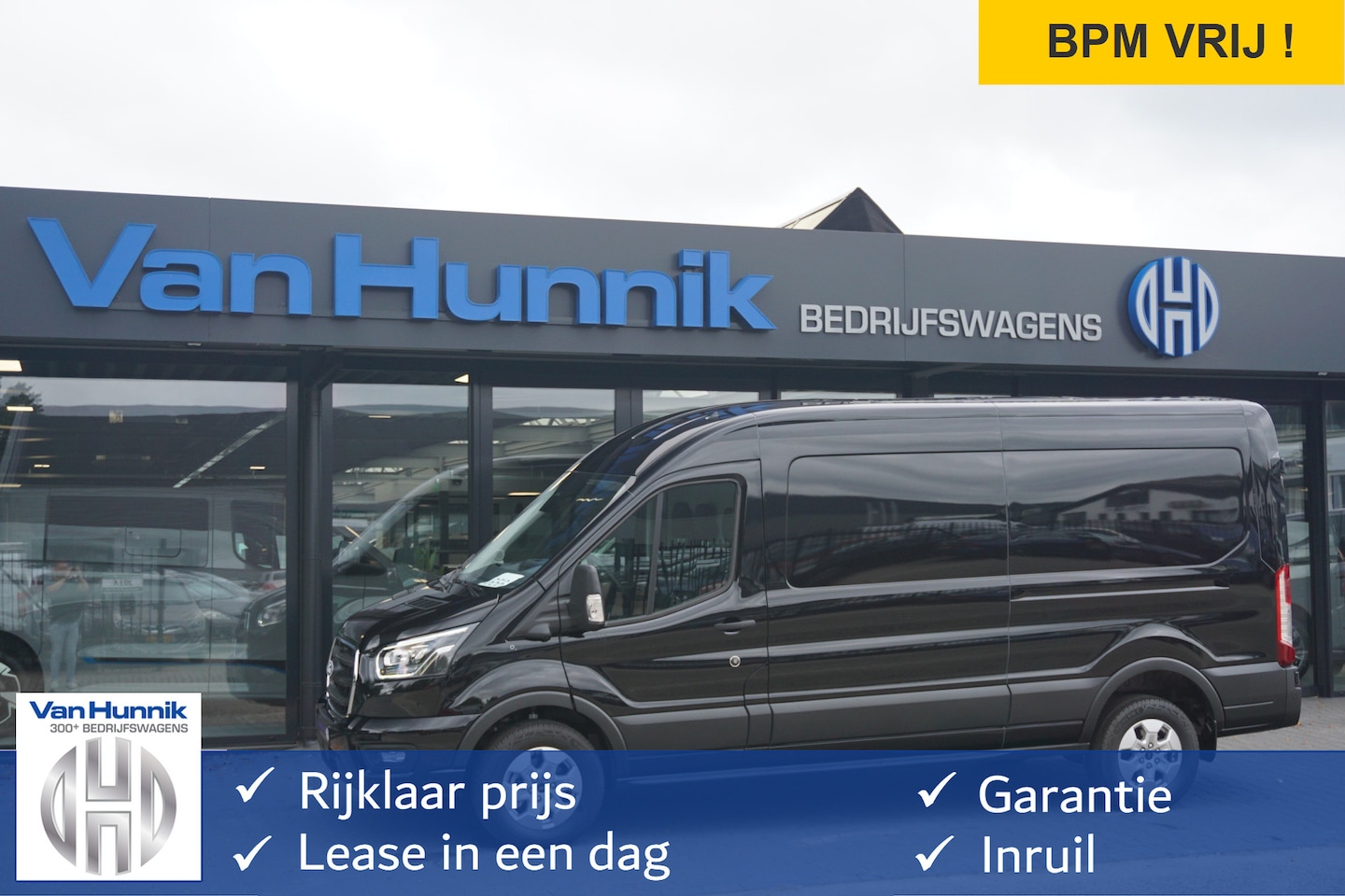 Ford Transit - 350L L3H2 Limited AUT-8 165PK BPM VRIJ Navi, Adap. Cruise, 360° Cam, Trekhaak, Xenon!! NR. - AutoWereld.nl
