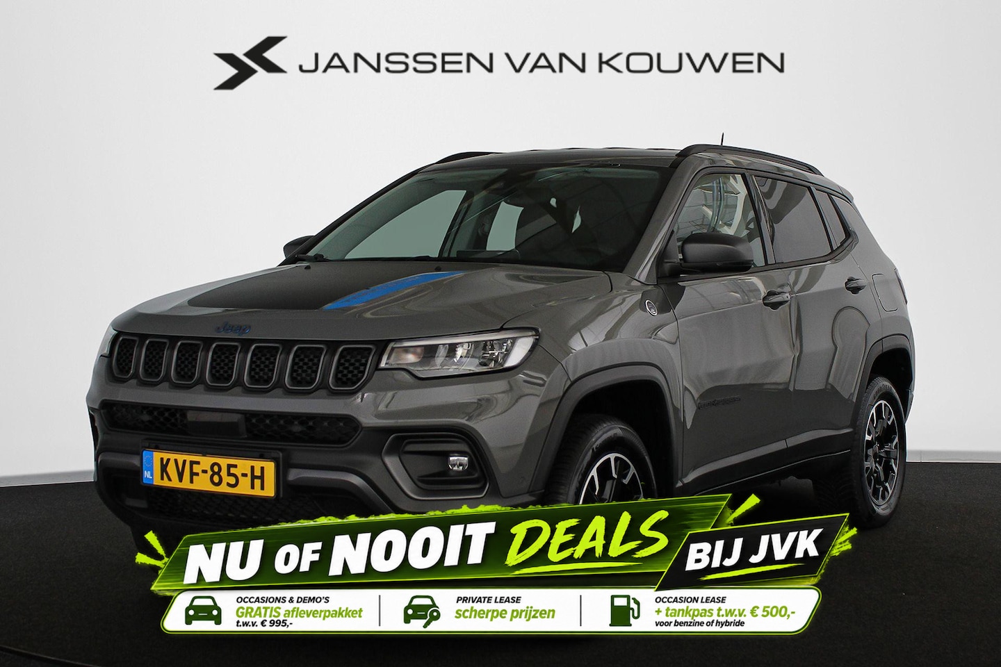 Jeep Compass - 4xe 240 Plug-in Hybrid Electric Trailhawk SOH 94% Trekhaak Achteruitrijcamera - AutoWereld.nl