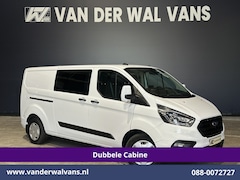 Ford Transit Custom - 2.0 TDCI 130pk Automaat L2H1 Dubbele Cabine Euro6 Airco | 6-Zits | Camera | Navigatie | Ap