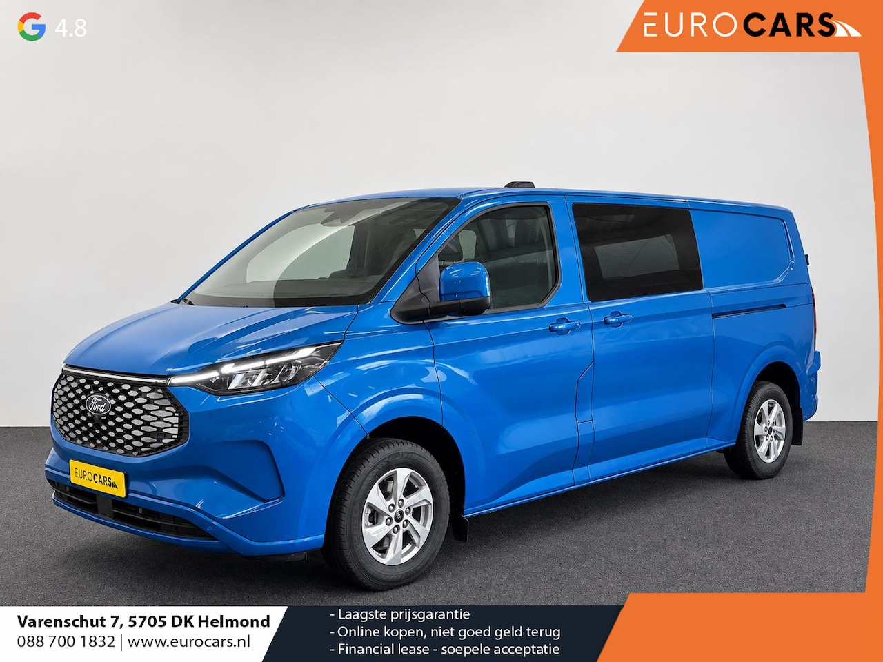 Ford Transit Custom - E-Transit 320 L2H1 Aut. Limited 71 kWh DC Dubbele Cabine Full LED Navi Camera LM Velgen PD - AutoWereld.nl