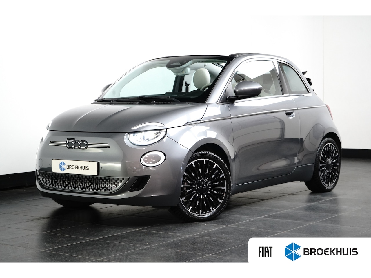 Fiat 500 C - La Prima 42 kWh l Leder l 17" l Adaptive Cr Control l Stuurverwarming l Cabrio! l Navigati - AutoWereld.nl