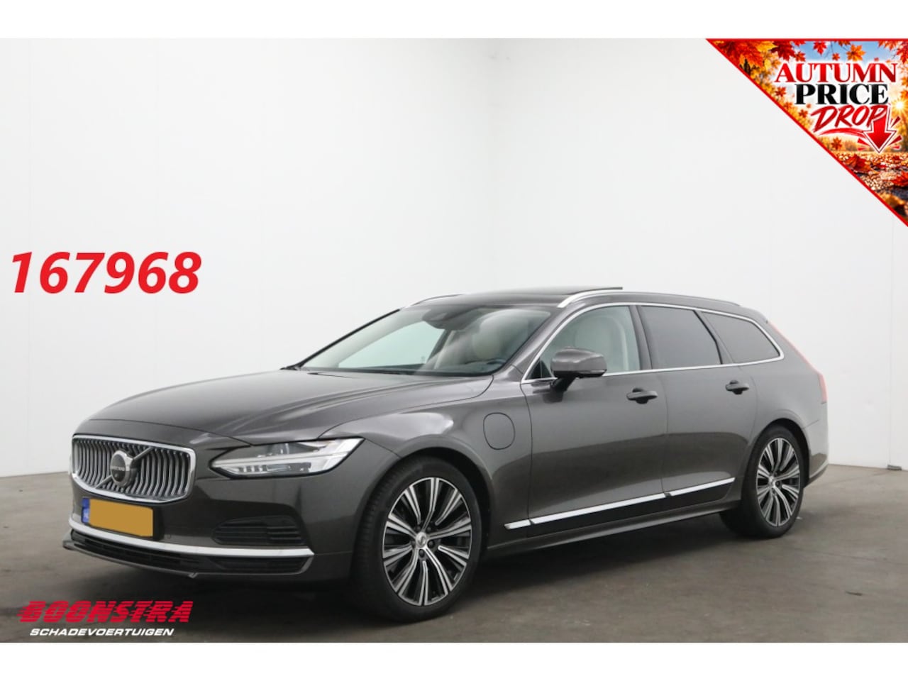 Volvo V90 - T6 Recharge AWD LED ACC HUD H/K 360° Pano Apple/Android Memory - AutoWereld.nl