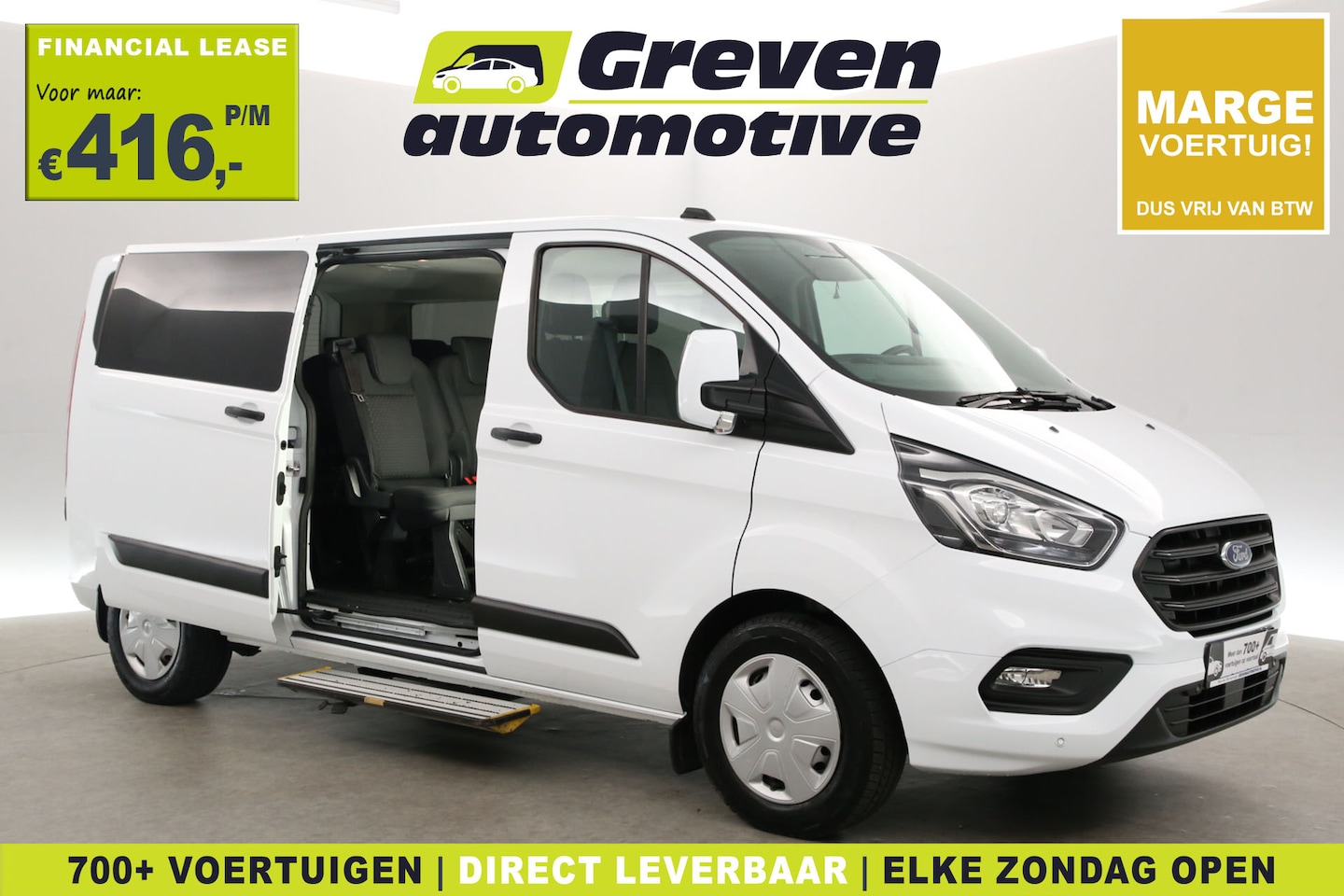 Ford Transit Custom - 2.0 TDCI L2H1 | MARGE | 9 Zits | Incl. BPM | Airco | Cruise | Parkeersens. | Elektrpakket - AutoWereld.nl