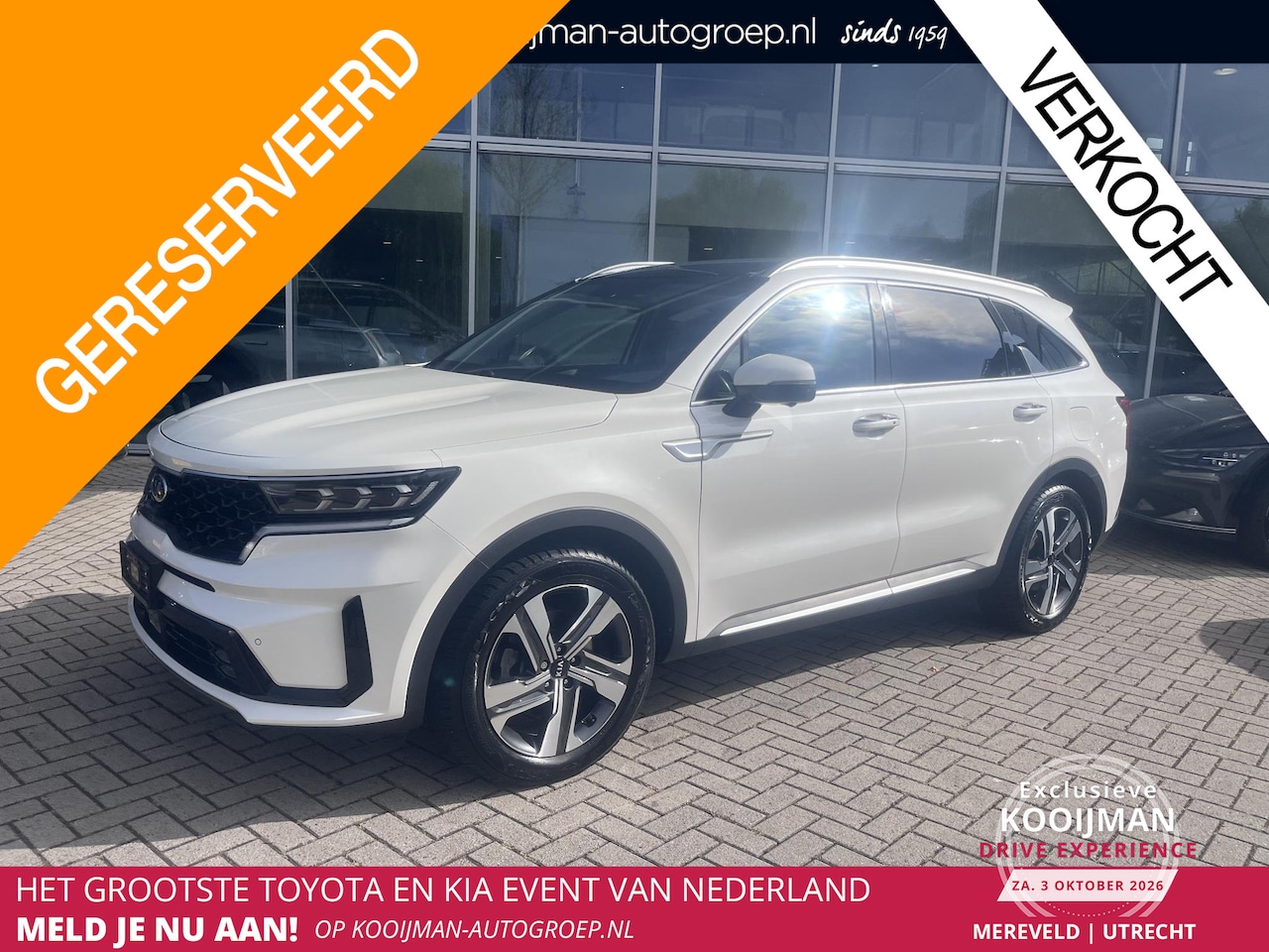 Kia Sorento - 1.6 T-GDI Plug-in Hybrid 4WD ExecutiveLine 7p. VOL luxe! Panoramadak, stoel ventilatie, st - AutoWereld.nl