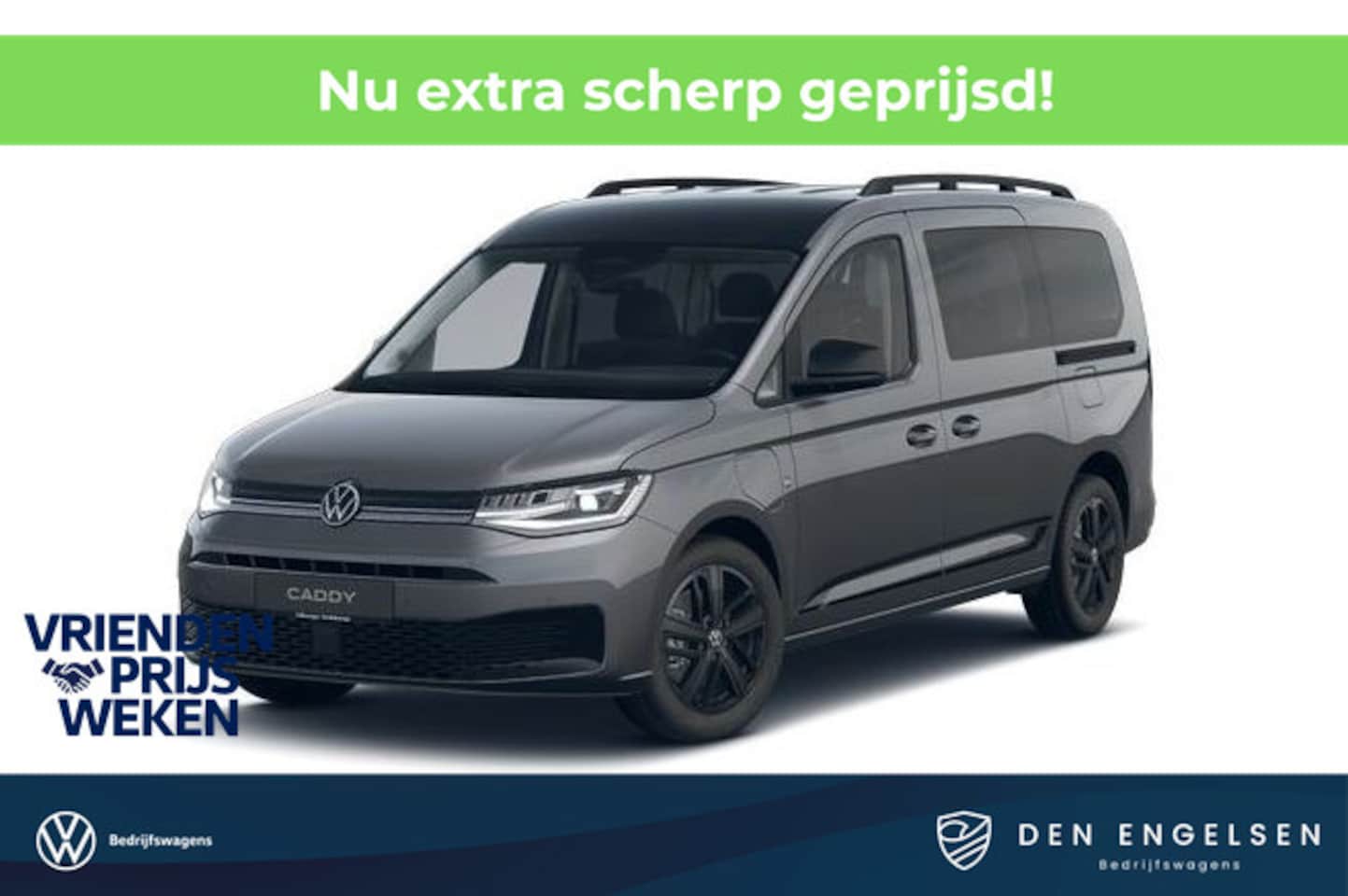Volkswagen Caddy Maxi - 1.5 TSI Hybride DSG Limited Edition, Climatronic, Achterdeuren met ruit, 7-persoons, App c - AutoWereld.nl