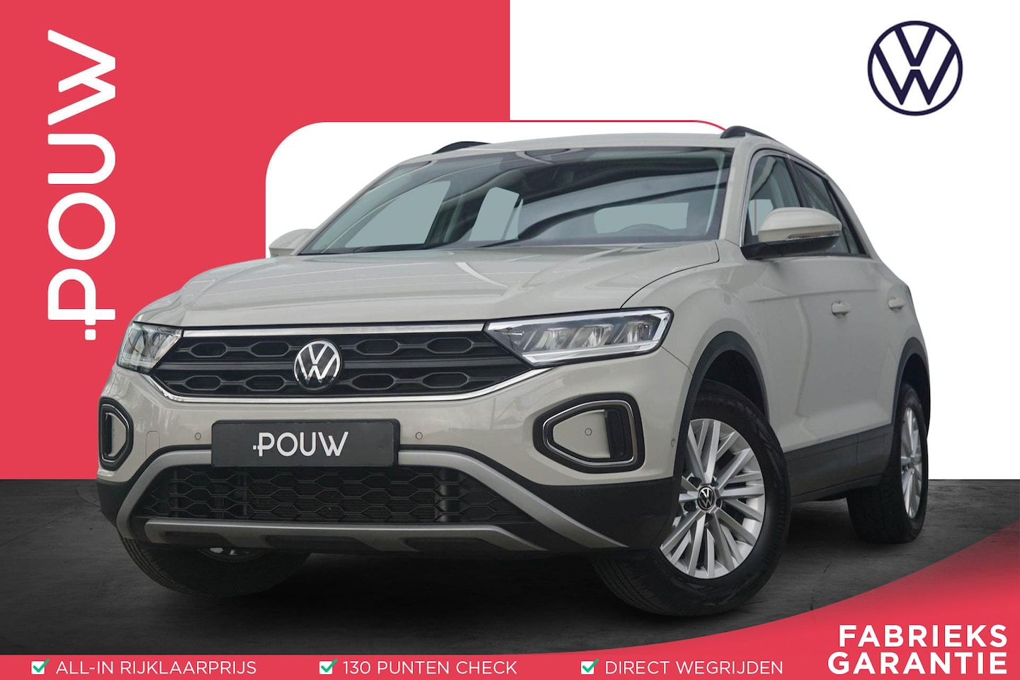 Volkswagen T-Roc - 1.0 TSI 110pk Life | Trekhaak | Adaptive Cruise | Navigatie | Airco - AutoWereld.nl