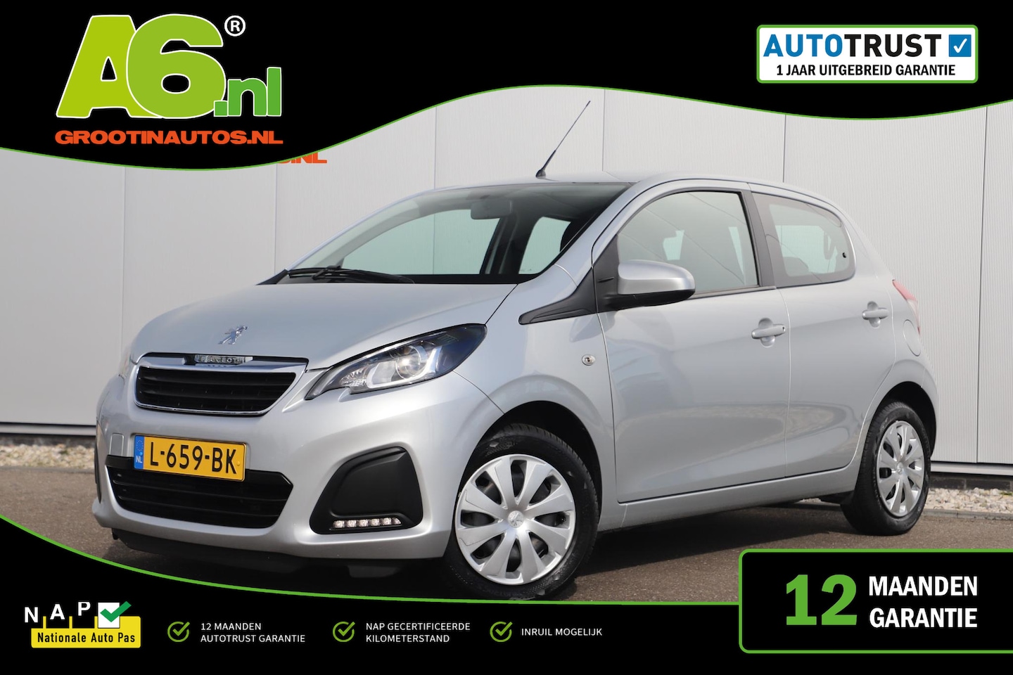 Peugeot 108 - 1.0 e-VTi Active NAP! All-season banden Airco Radio Bluetooth Elektrische Ramen LED Metall - AutoWereld.nl