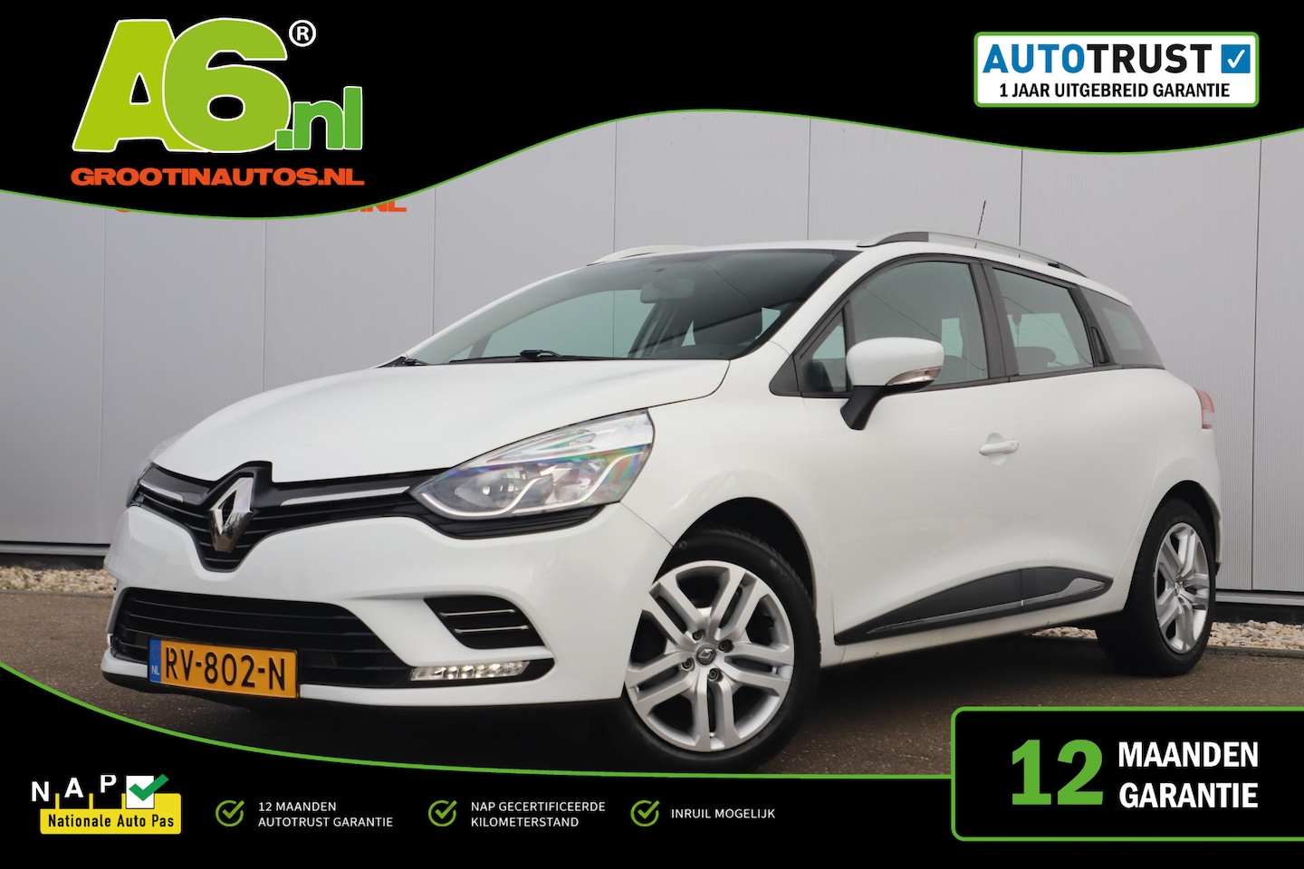Renault Clio Estate - 0.9 TCe Zen 90PK Navigatie Airco Cruise Bluetooth LED Elektrische Ramen Bass Reflex - AutoWereld.nl