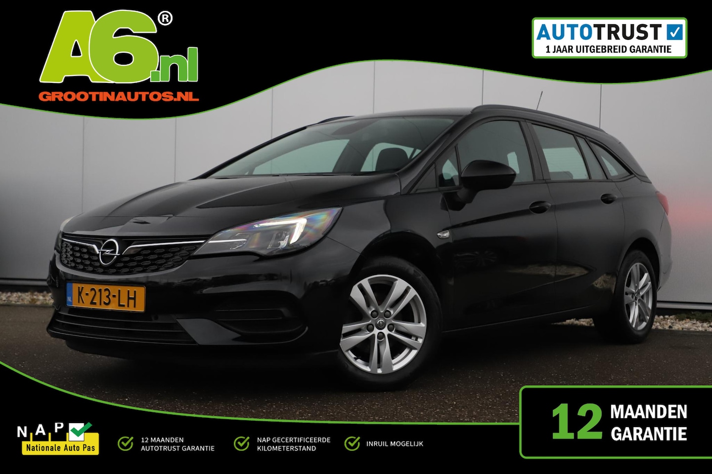 Opel Astra Sports Tourer - 1.2 Edition 110PK LMV LED Navigatie Carplay Android Bluetooth Airco Cruise Control Parkeer - AutoWereld.nl