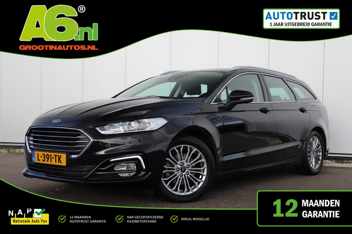 Ford Mondeo Wagon - 2.0 IVCT HEV Titanium 17 inch LMV Carplay Android Navigatie Climate Cruise Control Stoelve - AutoWereld.nl